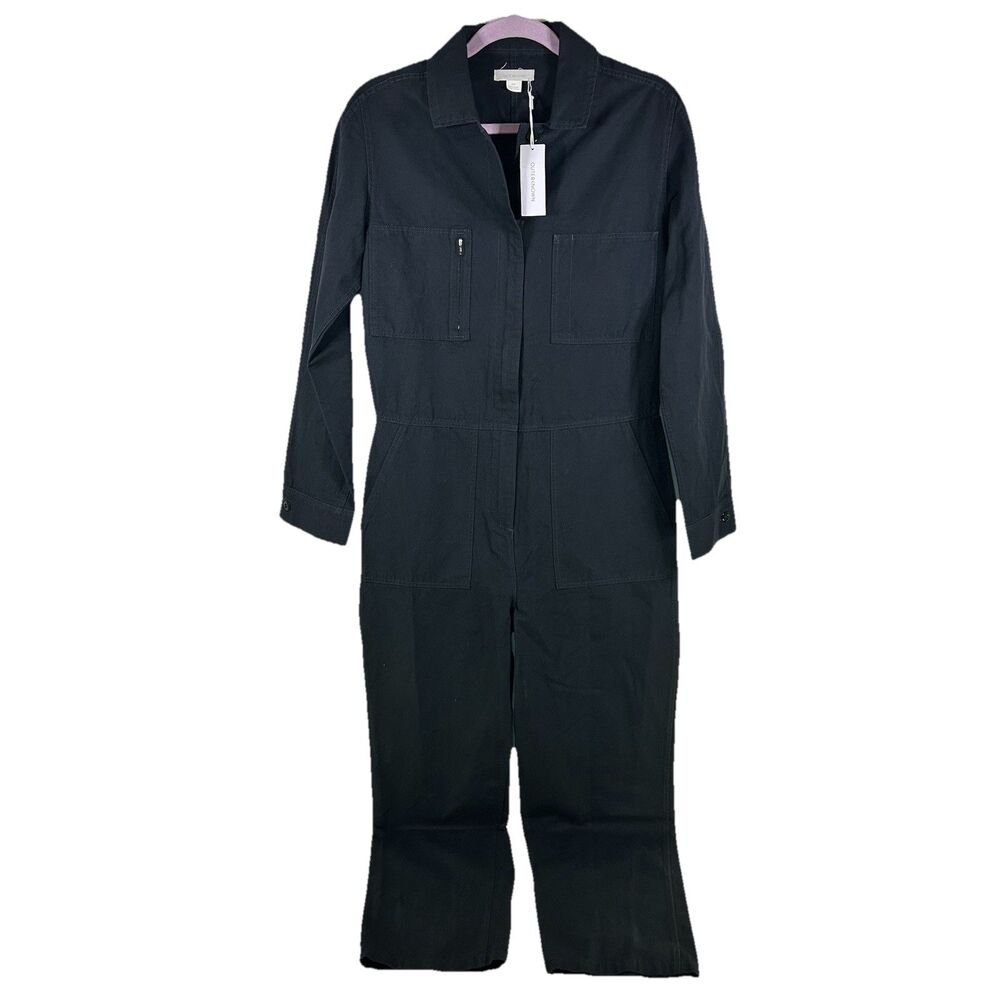 OUTERKNOWN Station Jumpsuit Womens Small Charcoal Gray Linen Cotton Utility